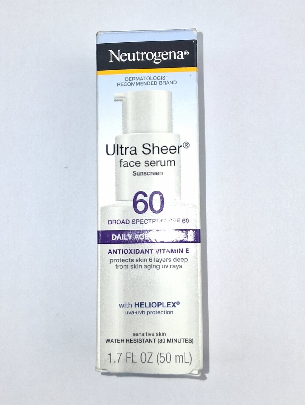 Neutrogena Ultra Sheer Sunscreen Face Serum SPF 60 1.7oz